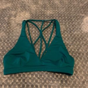 Emerald Green Strappy Lululemon Sports Bra